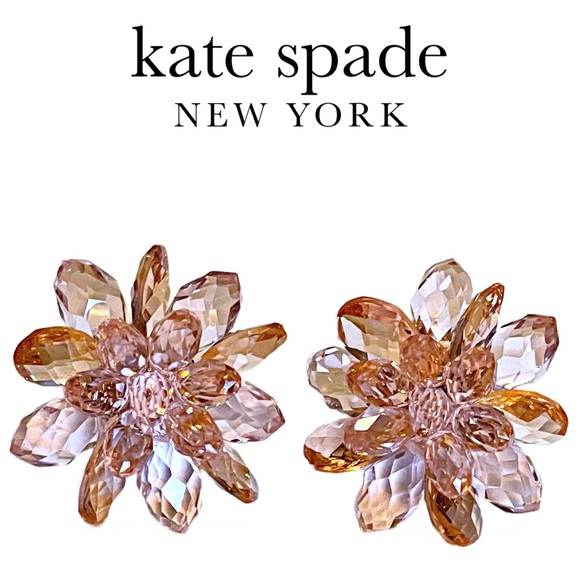 kate spade 🆕 *Host Pick* • Full Flourish Flower Stud Earrings • Blush • NWT